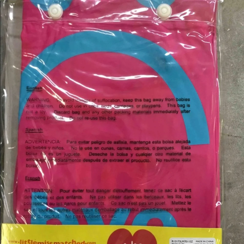 Hooded Rain Poncho - Little Miss Matched - Bright Pink - Hi & Bye
